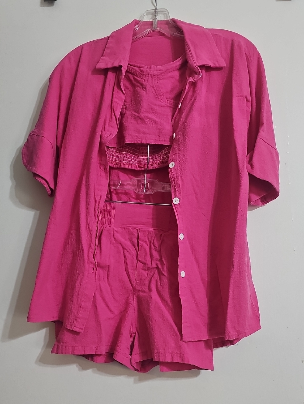 Bright Pink Three-Piece Lounge Set